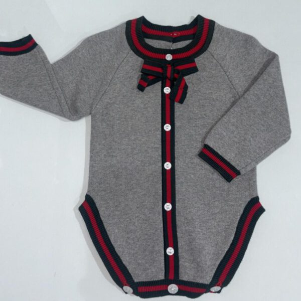 Grey with red stripe